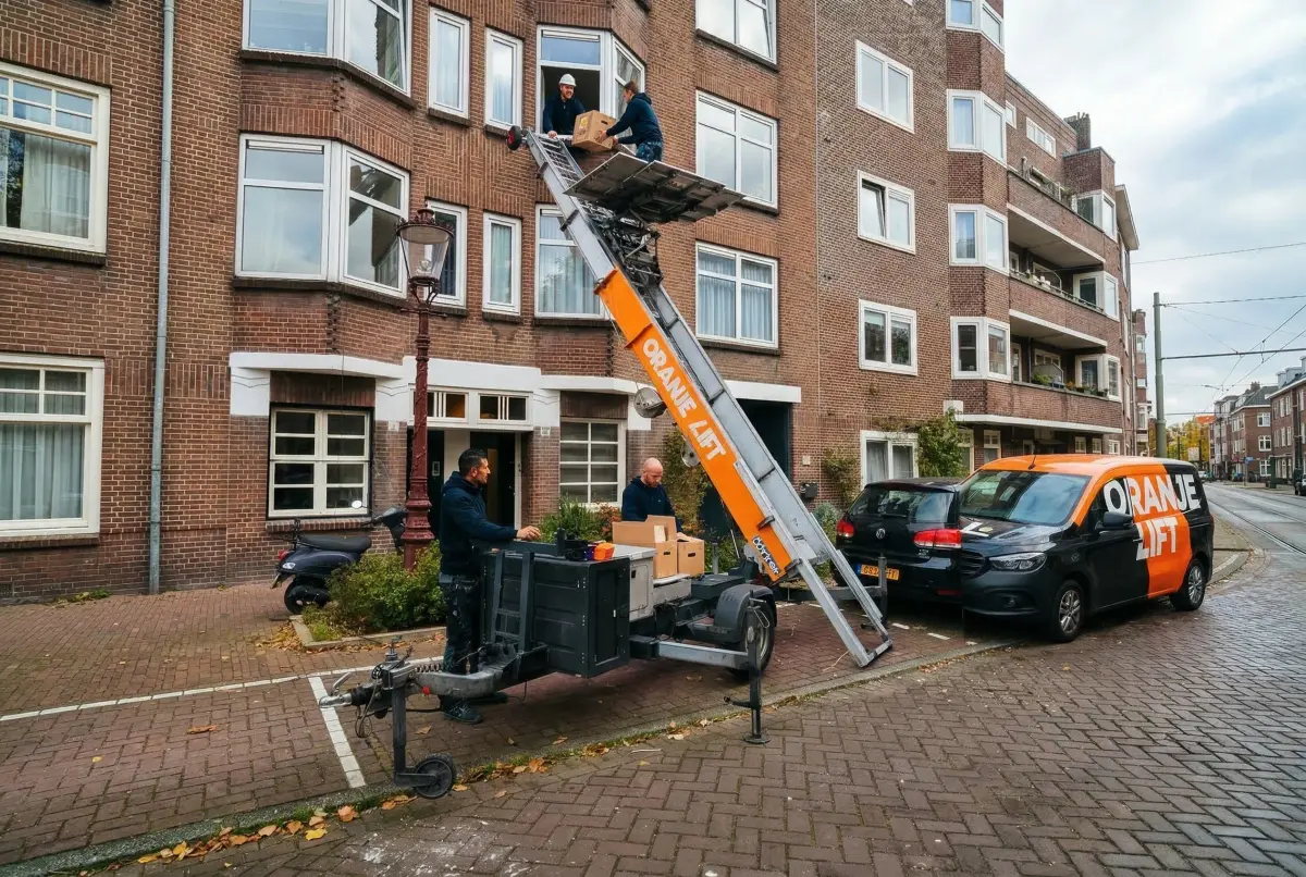 Lift in actie bij woning in Vlaardingen