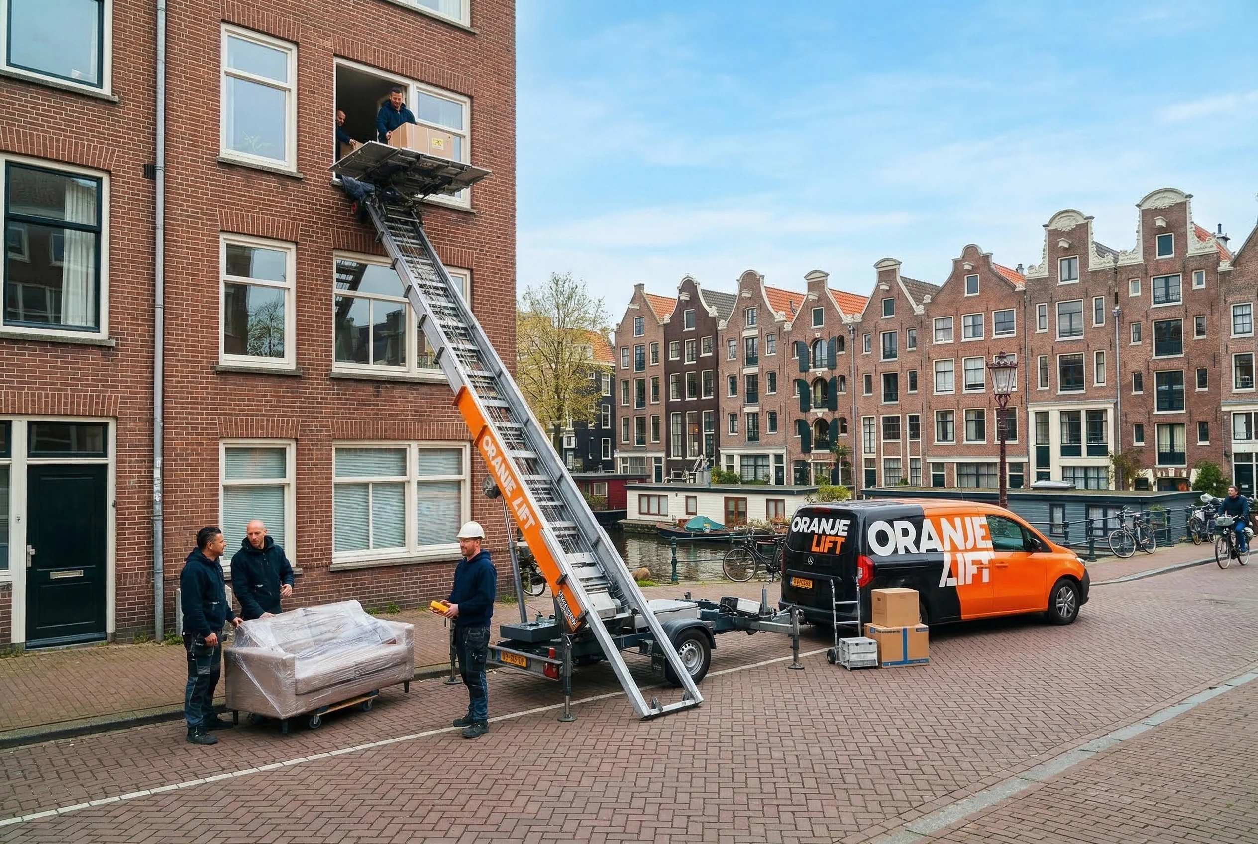 Verhuislift bij woning Vlaardingen